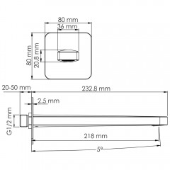 Излив WasserKRAFT Havel A284