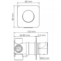 Переключатель встраиваемый WasserKRAFT Spree A273