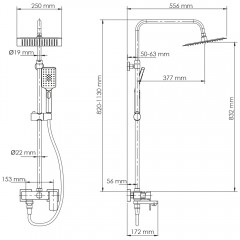 Душевая система WasserKRAFT Abens A27701