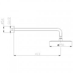 Верхний душ BelBagno Ancona ANCONA-SLD-CRM