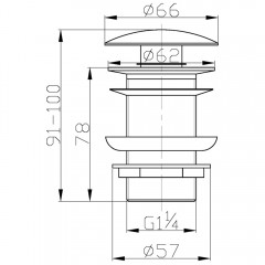 Донный клапан BelBagno BB-SC-ORO