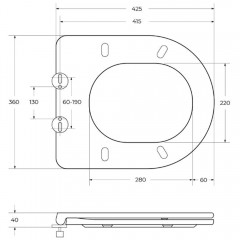 Крышка-сиденье для унитаза BelBagno Tre BB8001SC