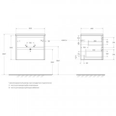 Тумба под раковину BelBagno Kraft 60 rovere galifax bianco KRAFT-600-2C-SO-RGB