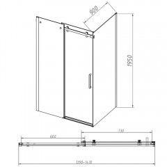 Душевое ограждение Vincea Como-N VSR-4CN9014CGB