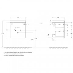 Тумба под раковину BelBagno Pietra Mini 50 bianco lucido PIETRA MINI-500AS-2C-SO-BL