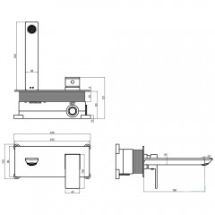 Смеситель для раковины встраиваемый AQUAme Savona AQM6815BG