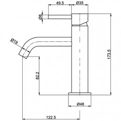 Смеситель для раковины AQUAme Siena AQM6210BN