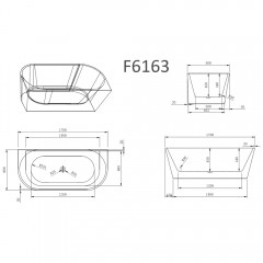 Ванна акриловая Frank F6163 white