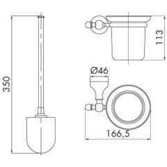 Держатель ёршика настенный Veragio Gialetta VR.GLT-6490.CR