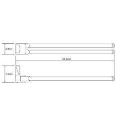 Полотенцедержатель двойной поворотный WasserKRAFT Leine К-5031
