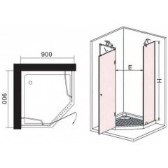 Душевой уголок Sturm Star ST-STAR0909-NTRCR-NEW900x900x1900