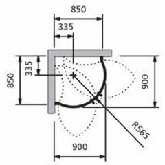 Душевой уголок INR Basic Stimson 90