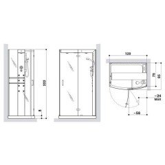 Душевая кабина Jacuzzi Mynima 120TT DX