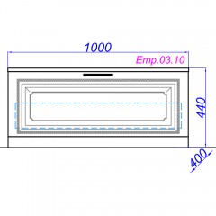 Тумба напольная Aqwella 5 stars Empire 100 Emp.03.10/W