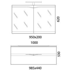 Комплект мебели Edelform Concord 1000 белый