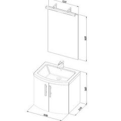 Комплект мебели Aquanet Римини 65