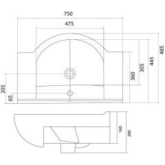 Комплект мебели Акватон Альтаир 75 L