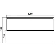 Тумба подвесная Акватон Ричмонд 100 чёрный 1A145201RD950