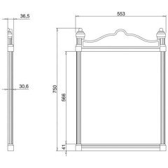 Зеркало Burlington Georgian T47BLA