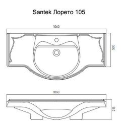 Комплект мебели Акватон Жерона 105 белое серебро