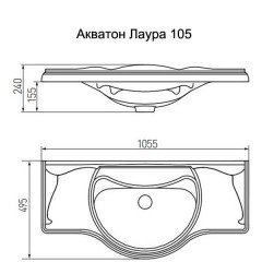 Комплект мебели Акватон Жерона 105 белое серебро