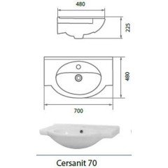 Комплект мебели Aqualife Design Лион 70