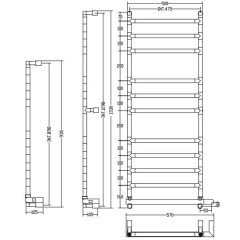 Полотенцесушитель водяной Margaroli Sereno 584-8 (475) BOX