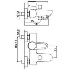 Смеситель Frap Lux Dolley G3006