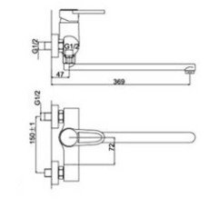 Смеситель Frap Lux Dolley G2206