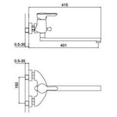 Смеситель Frap Lux Porscoher G2202