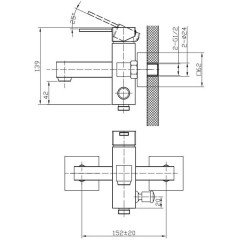 Смеситель для ванны Edelform Grano GR1810