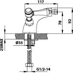 Смеситель для биде Edelform Lumier LM2814