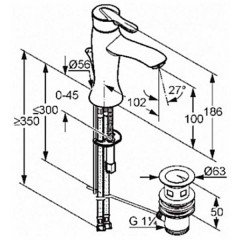 Смеситель для раковины Kludi Amphora 540230575