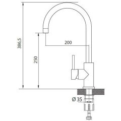 Смеситель для кухни Edelform Dark DR1806