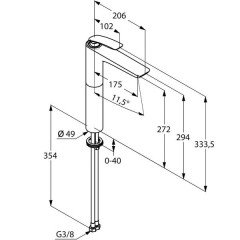 Смеситель для раковины Kludi Balance 522989175