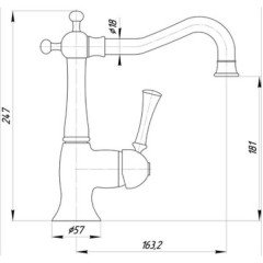 Смеситель для умывальника Migliore Dallas BN.DLS-6813