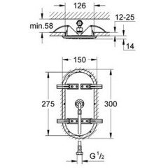 Верхний душ Grohe Rainshower Veris 27861000