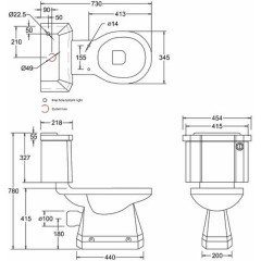 Унитаз Burlington P5+C4