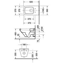 Унитаз подвесной Duravit DuraStyle 25370900001 WonderGliss