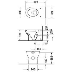 Унитаз приставной Duravit Darling New 2139090000