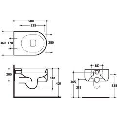 Унитаз Kerasan Flo 311501 подвесной