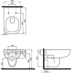 Унитаз Ifo Grandy RP213100200 Rimfree подвесной