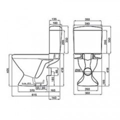 Унитаз Ifo Enkel с косым выпуском RL9130-61845