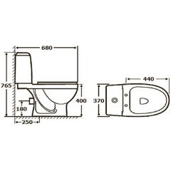 Цветной унитаз Arcus 1215 light green