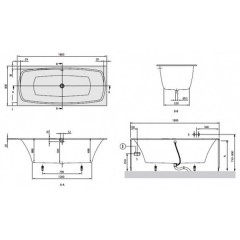 Ванна акриловая Villeroy & Boch My Art UBQ180MYA2V-01