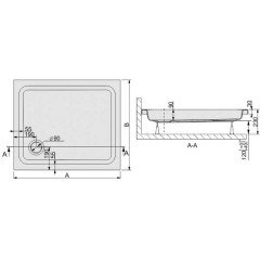 Акриловый поддон Sanplast B/FREE 80x90x9