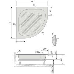 Акриловый поддон Sanplast BP/CL 80x80x15