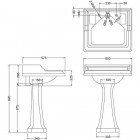 Раковина Burlington Classic 65 Invisible с пьедесталом