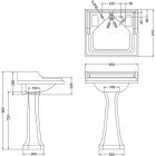 Раковина Burlington Classic 65 Invisible с пьедесталом Regal