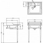 Раковина Burlington Classic 65 с хромированным подстольем